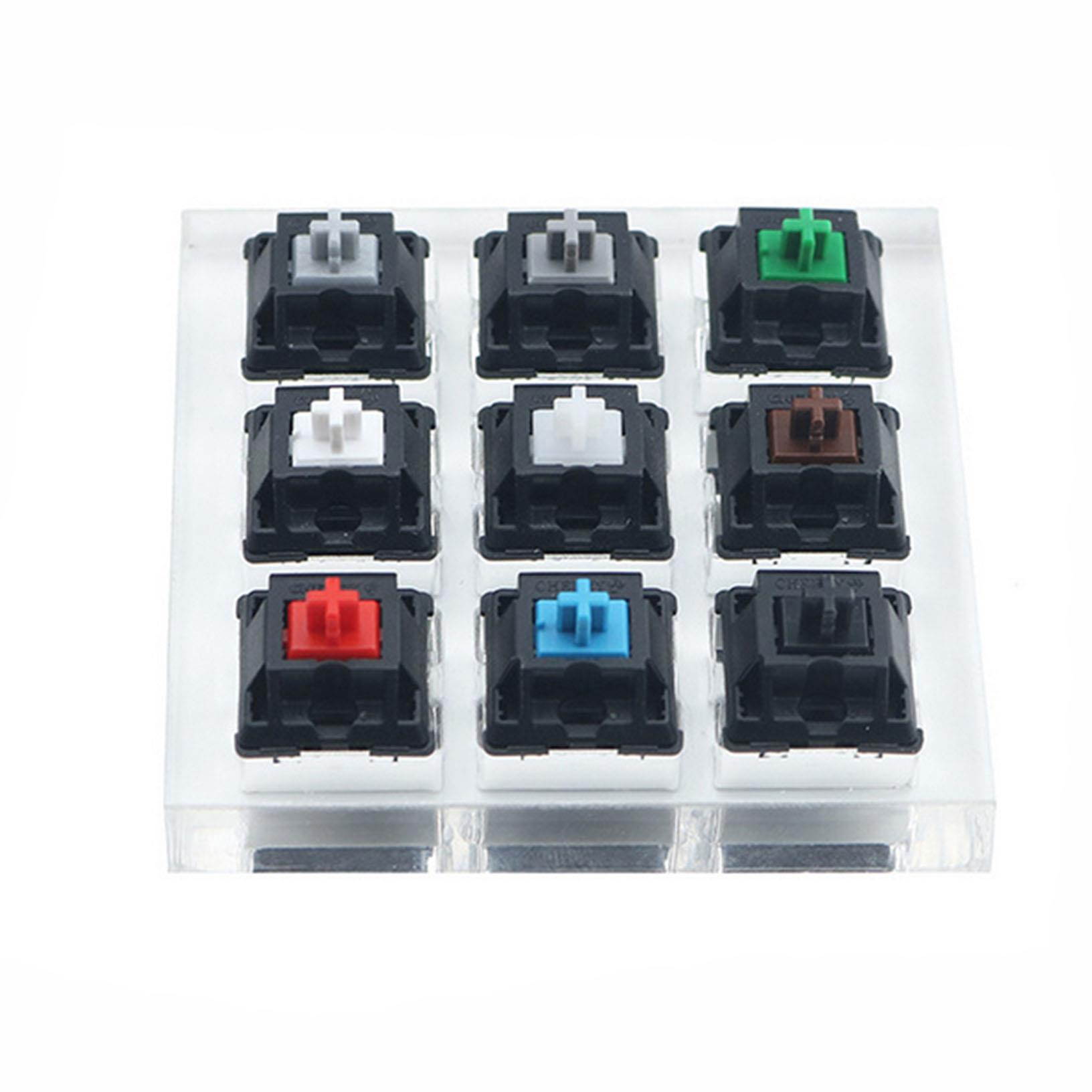 for Cherry MX 9 Keys Switch Tester Shaft + 9 Keycap puller keyboard Sampler Kit