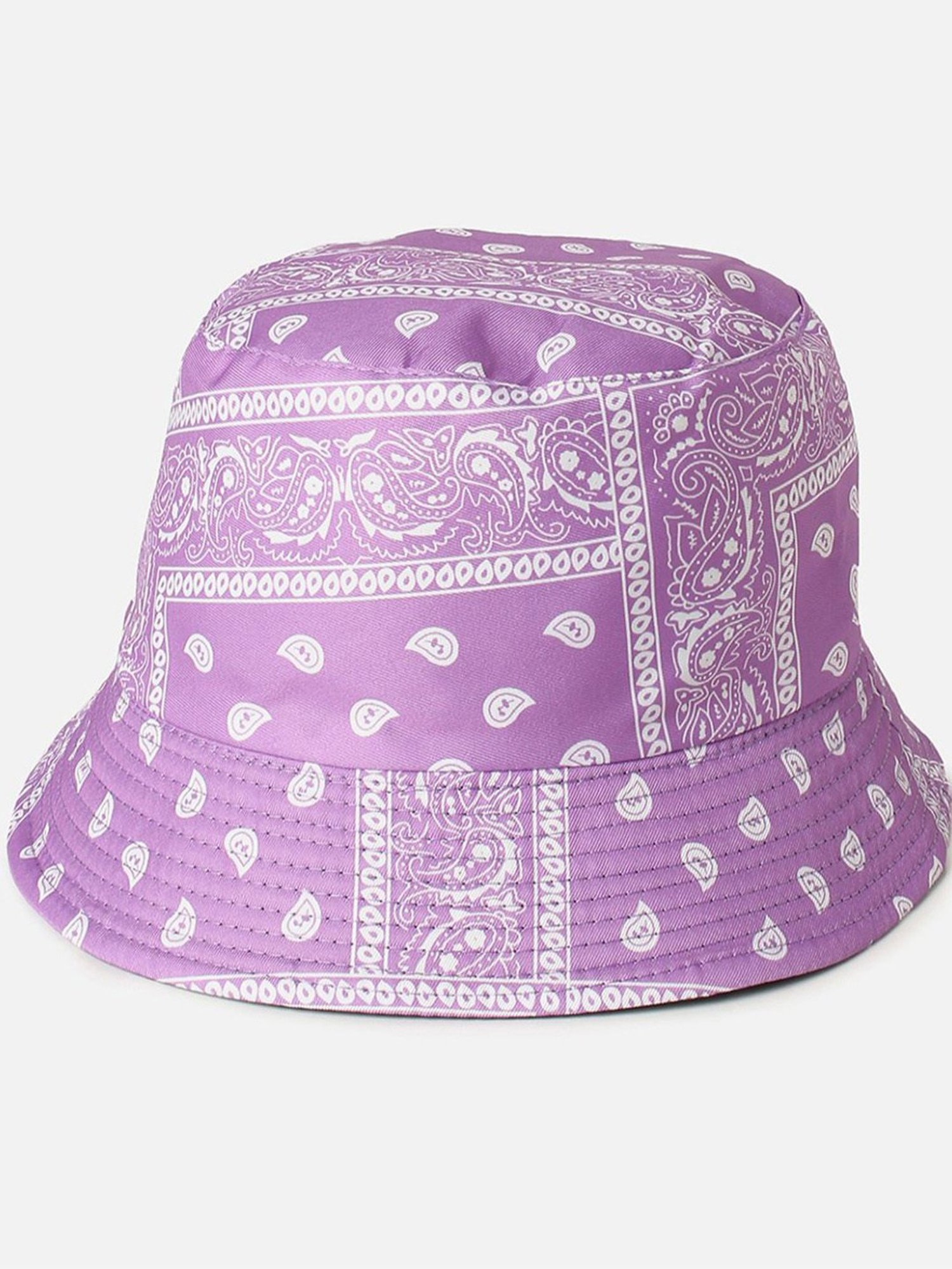 HauteSauce Purple Printed Bucket Hat