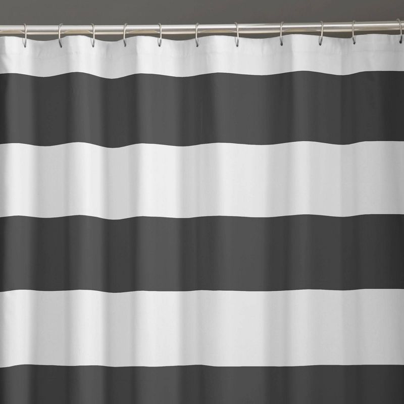 Porter Striped Shower Curtain Gray - Zenna Home