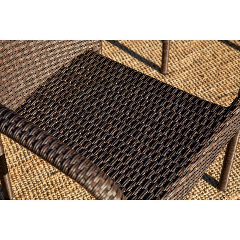 Ariana 5pc Outdoor Wicker Dining Set - Brown - Coaster