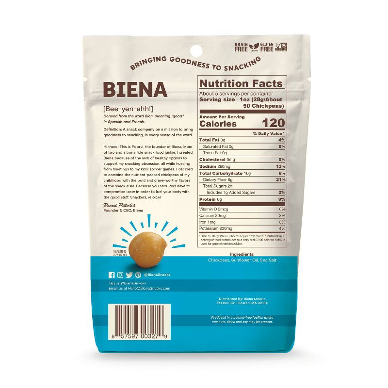 Biena Sea Salt Chickpeas - 5oz