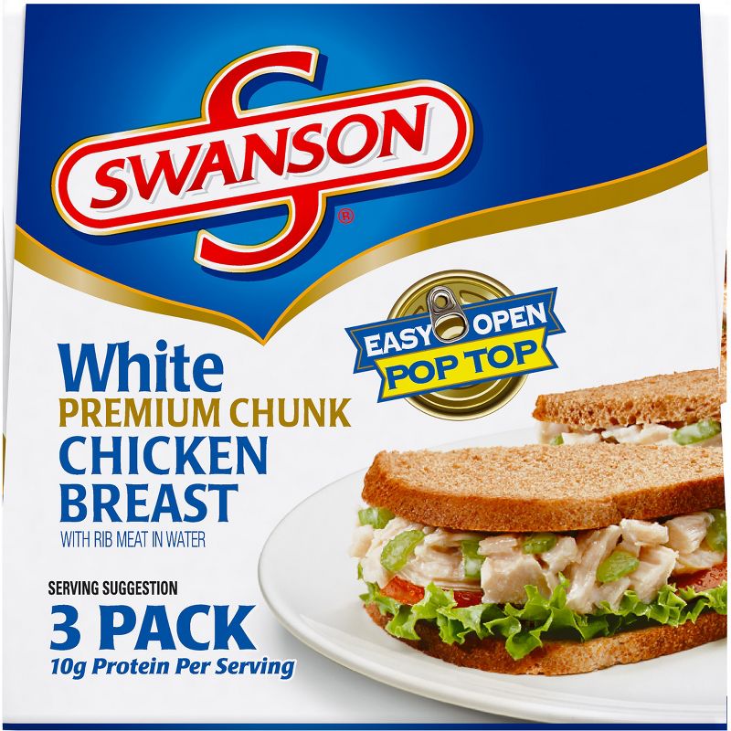Swanson Premium White Chunk Chicken Breast in Water - 9oz/3ct