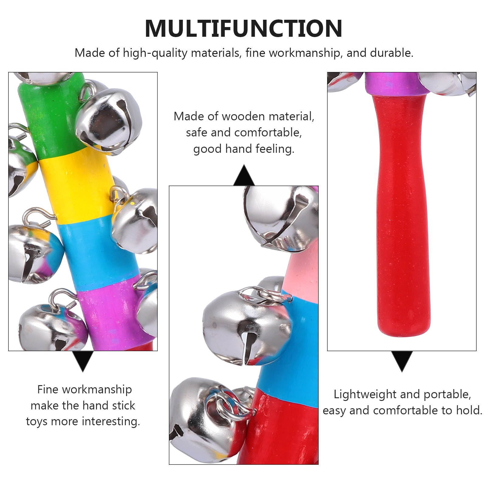 6Pcs Funny Baby Hand Rattle Toys Baby Rattle Toys Educational Toy (Random Color)