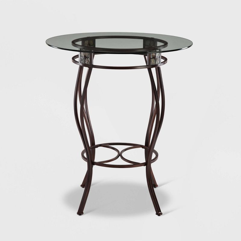 3pc Pub Dining Set Brown/Black - Boraam