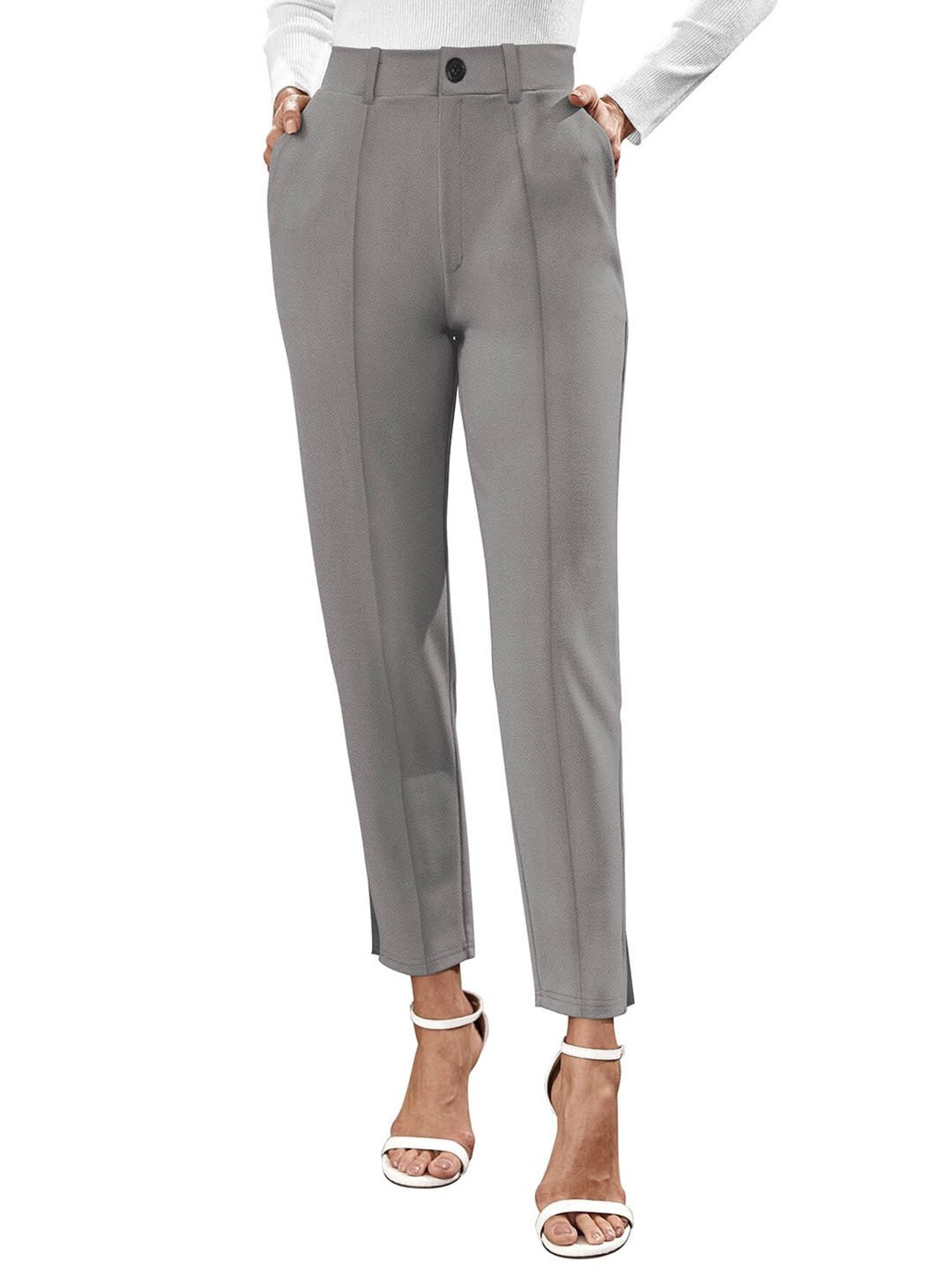 Odette Grey High Rise Pants