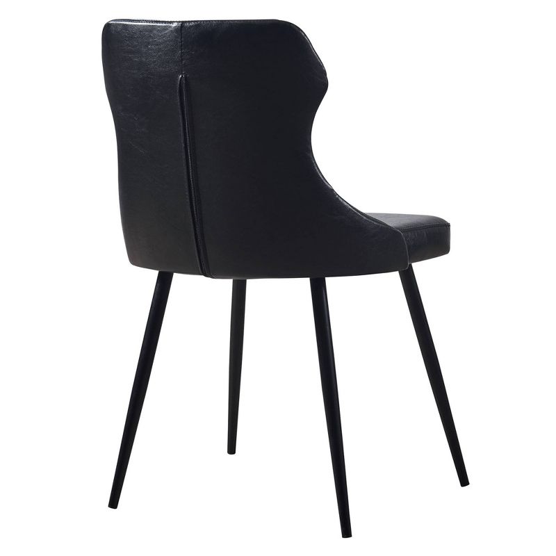 Finley Dining Chair with Metal Leg Black Finish - Versanora