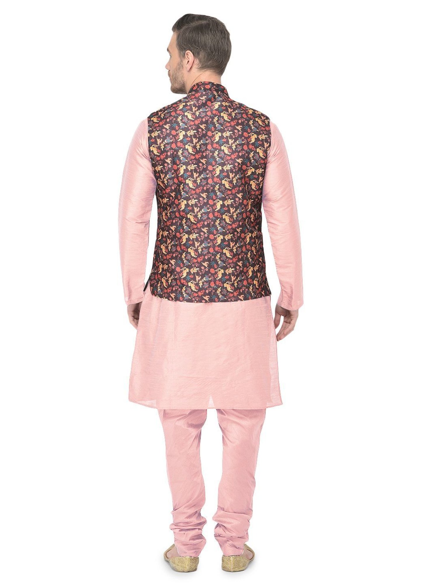 SG LEMAN Pink Regular Fit Printed Kurta Set