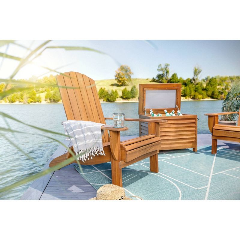 Adirondack 3pc Folding Chairs & Cooler Natural - Life is Good
