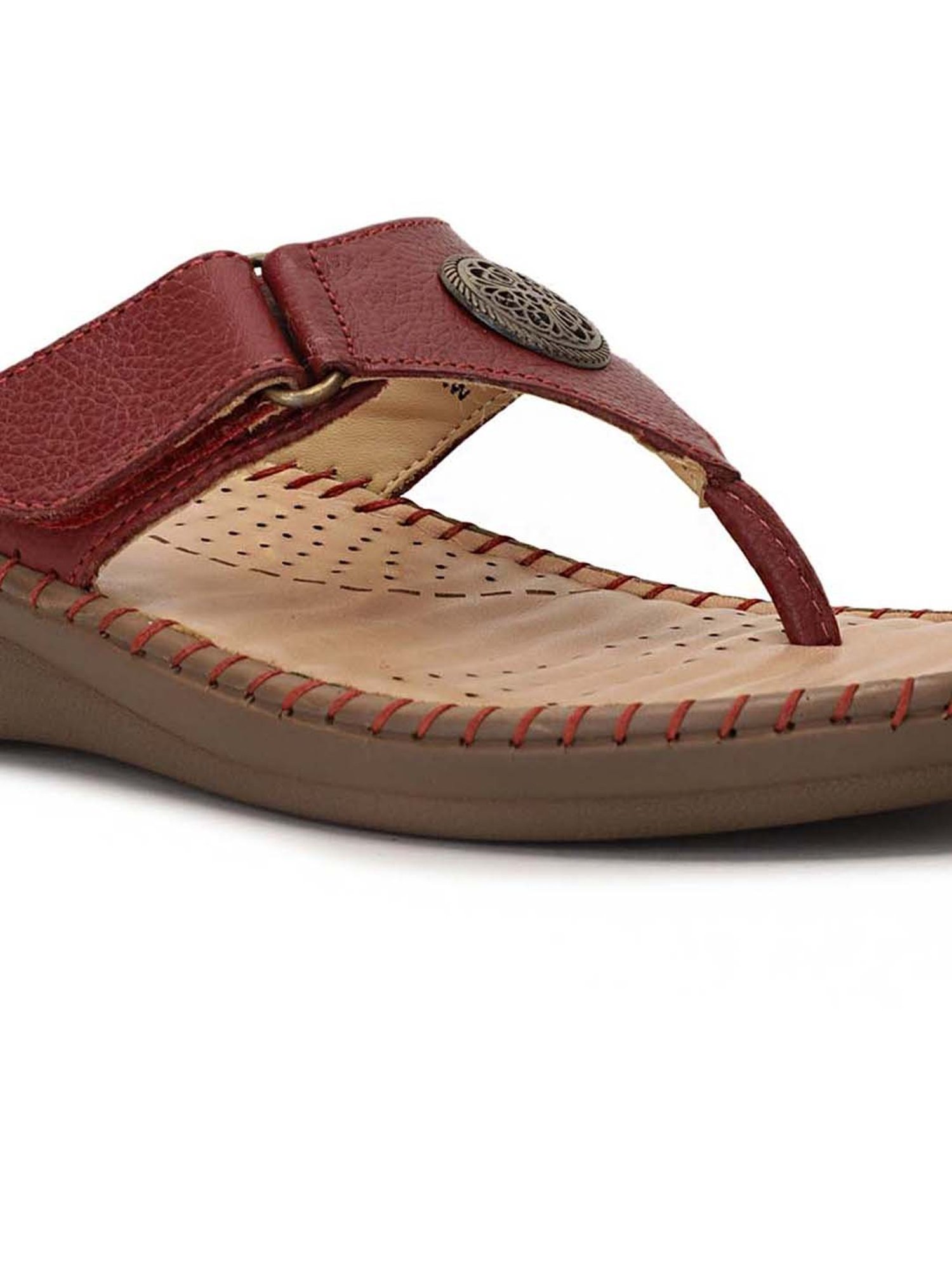 Scholl by Bata Women's Tan Thong Wedges