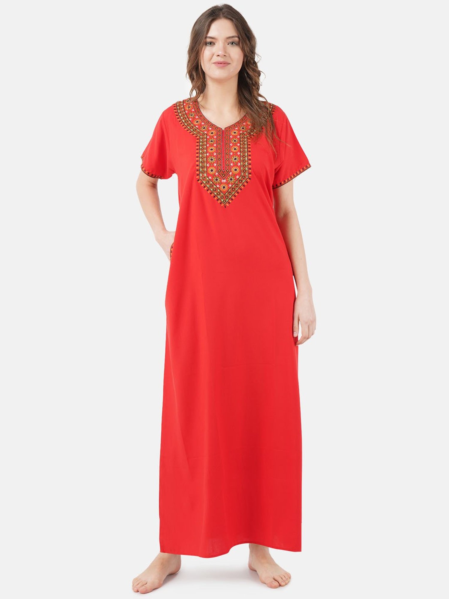 KOI SLEEPWEAR Peach Embroidered Nighty