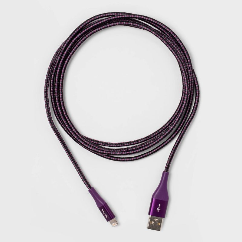 heyday™ 6' Lightning to USB-A Braided Cable - Midnight Purple