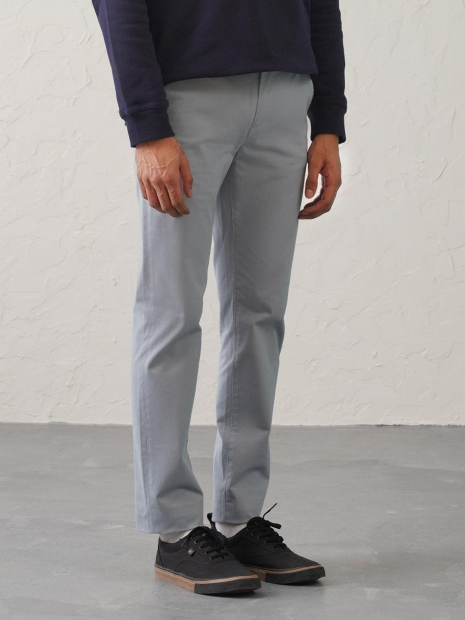MinusOne Grey Regular Fit Chinos