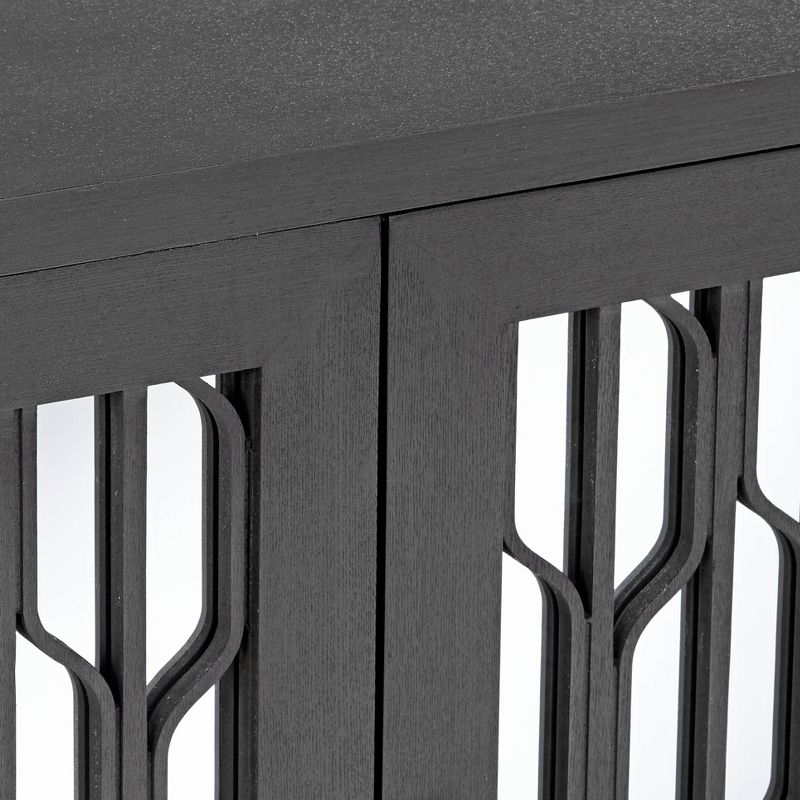 55 Downing Street Carson 34" Wide Gray Wood Mirrored 2-Door Cabinet