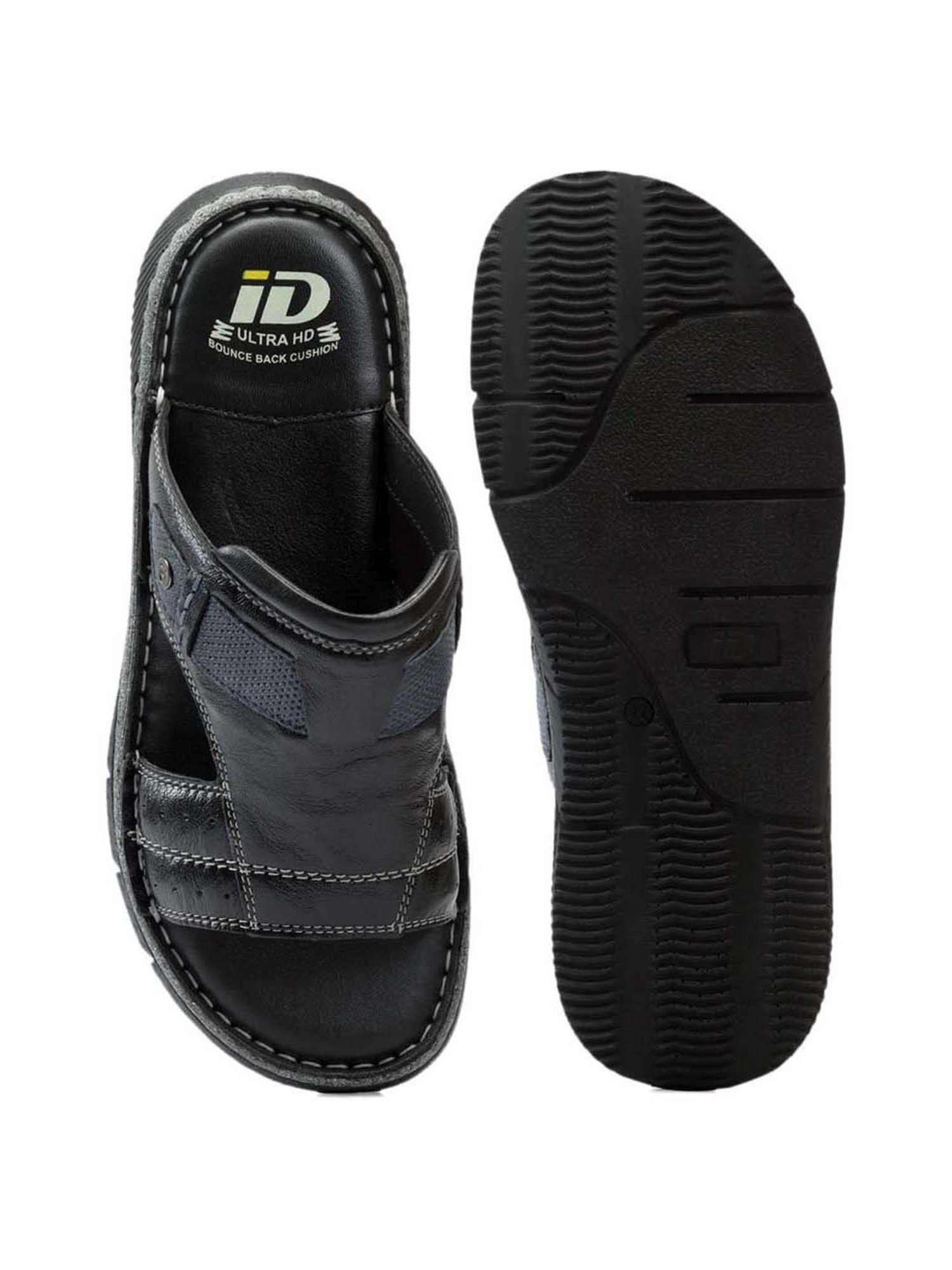 ID Men's Black Casual Sandals