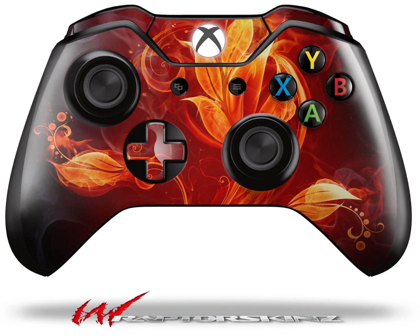 Fire Flower - Decal Style Skin fits Microsoft XBOX One Wireless Controller - CONTROLLER NOT INCLUDED