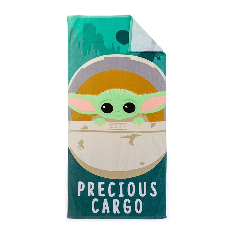 Star Wars: The Mandalorian Precious Cargo Beach Towel Green