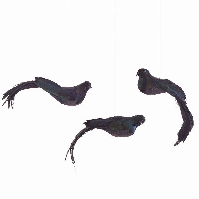 Plum & Post Blackbird Ornaments, Set Of 3