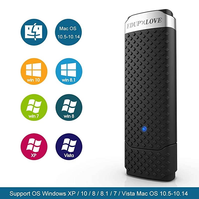 3.0 WiFi Adapter AC1300Mbps for PC, Wireless Network Adapter Dual Band 5GHz 2.4GHz for Mac OS 10.6 -10.15,Windows XP,10,8.1,7,Vista