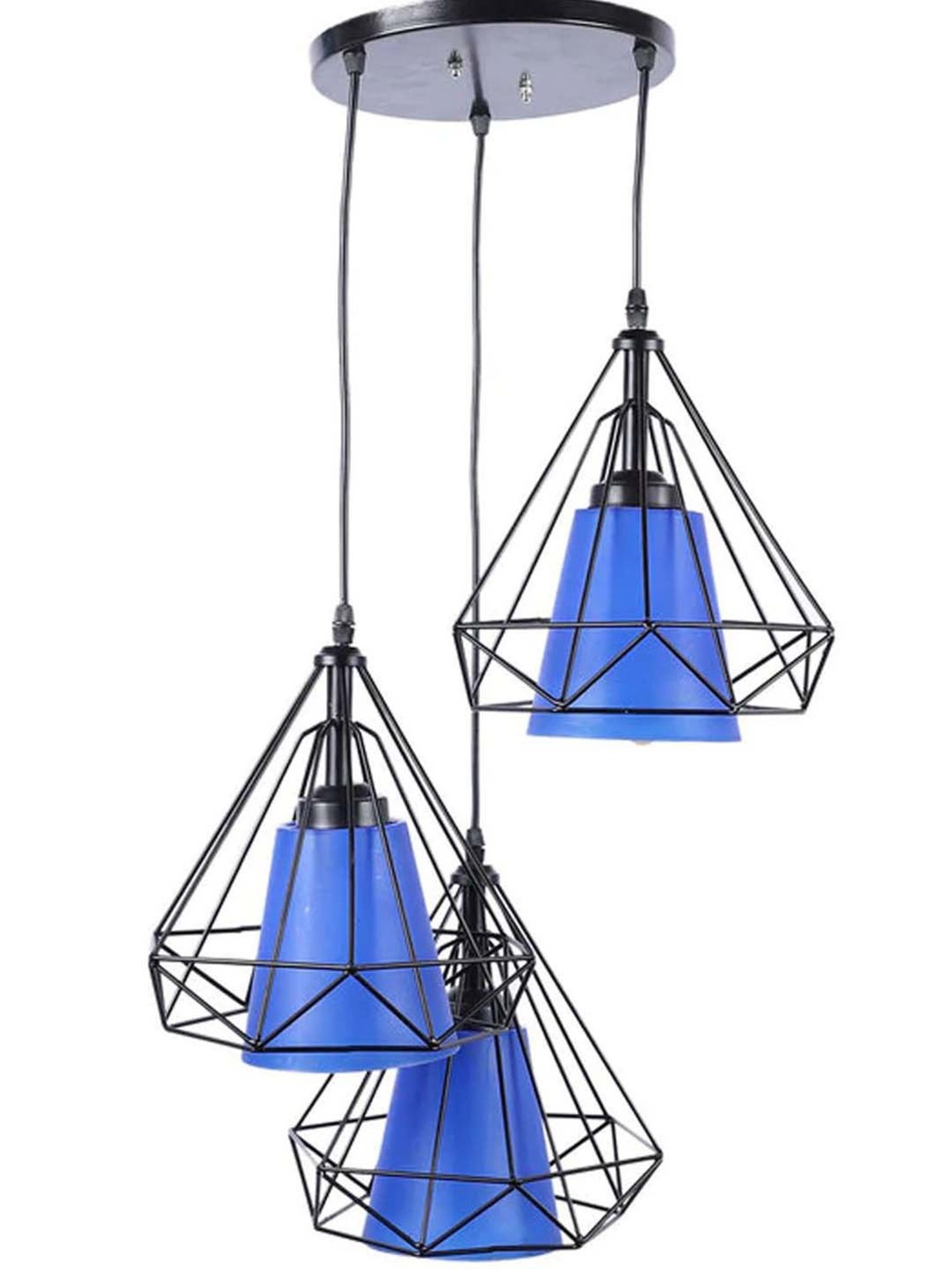 DecorativeRay White & Blue Hanging Light - Set of 1
