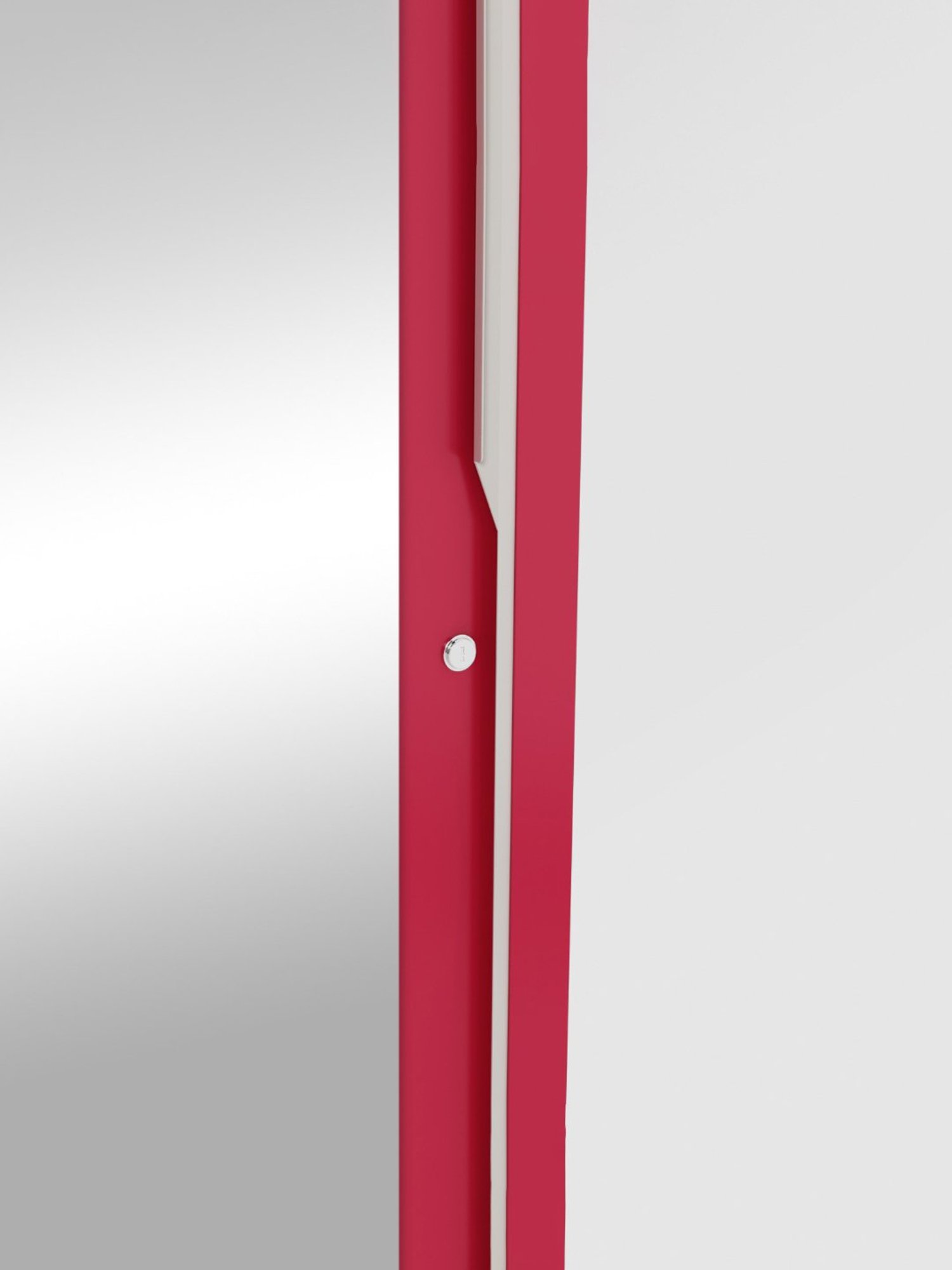 Godrej Interio Slide N Store Pro 2-Door Steel Wardrobe, Blush Red (1-Year Warranty, 1 Drawer)