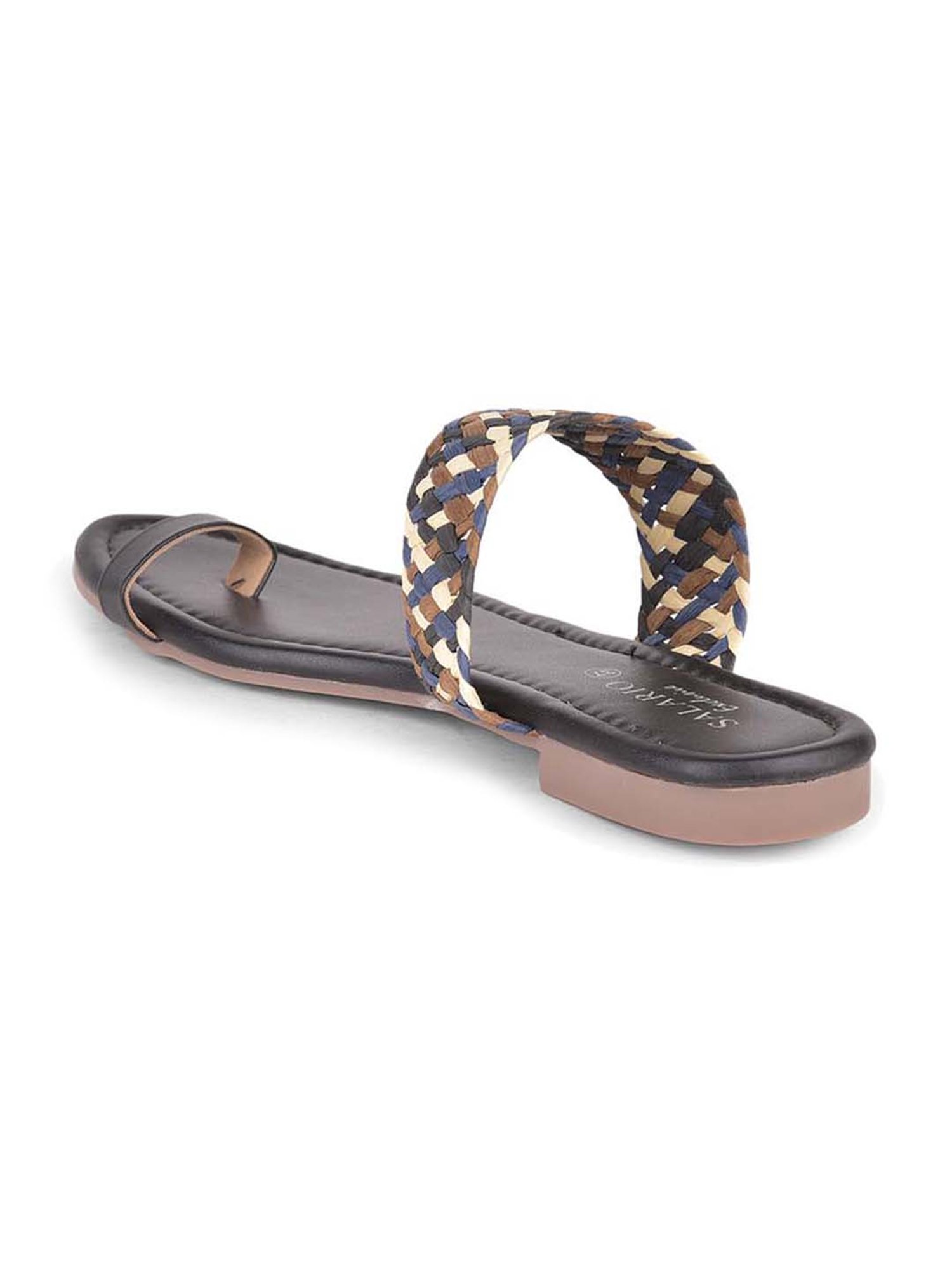 Salario Women's Black Toe Ring Sandals