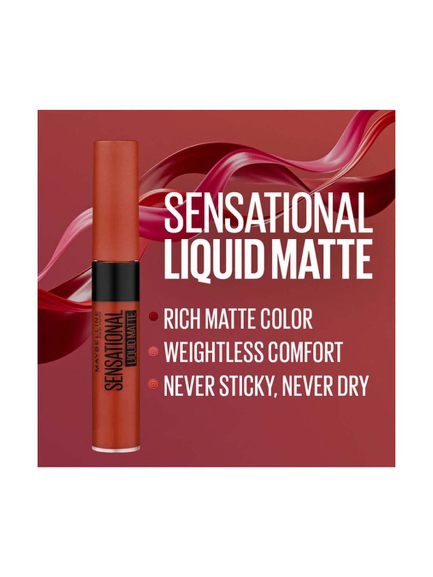 Maybelline New York Sensational Liquid Matte - More Than Red,7ml