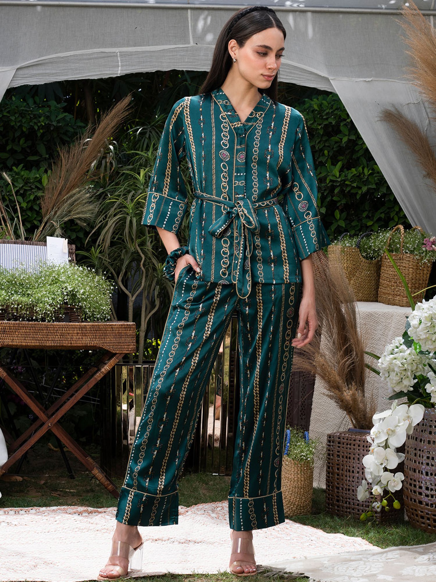 Dusk Attire Blue Unchained Gem Co-ord Set