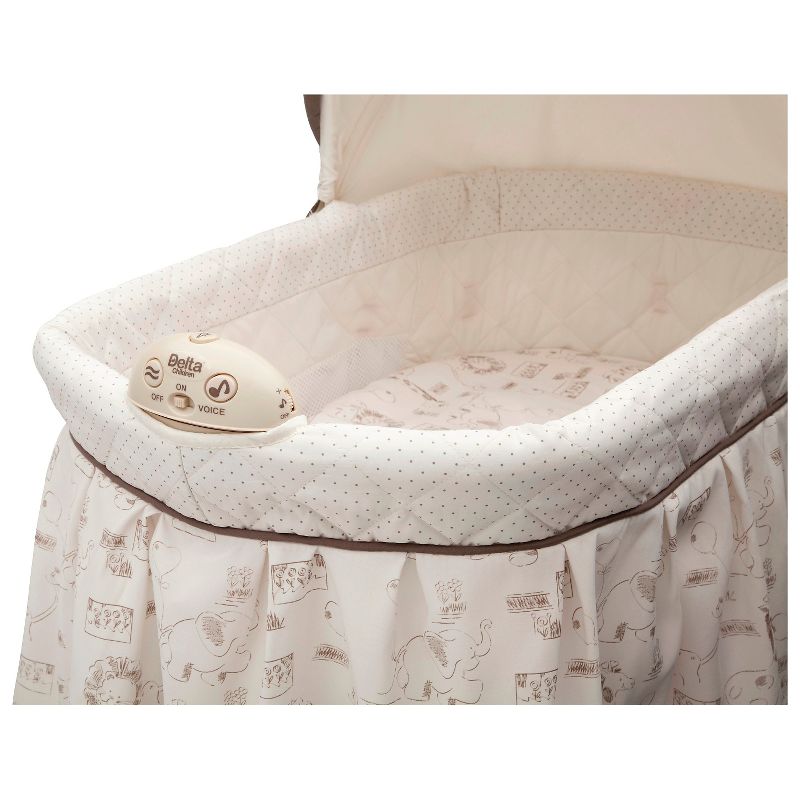 Simmons Kids' Silent Auto Gliding Deluxe Bassinet - Embossed Paisley