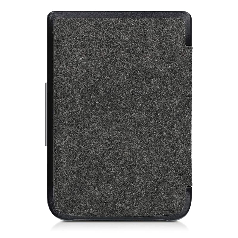 Case for Pocketbook Touch Lux 4Basic Lux 2Touch HD 3 Book Style Felt Fabric Protective eReader Cover Folio Case Dark Grey