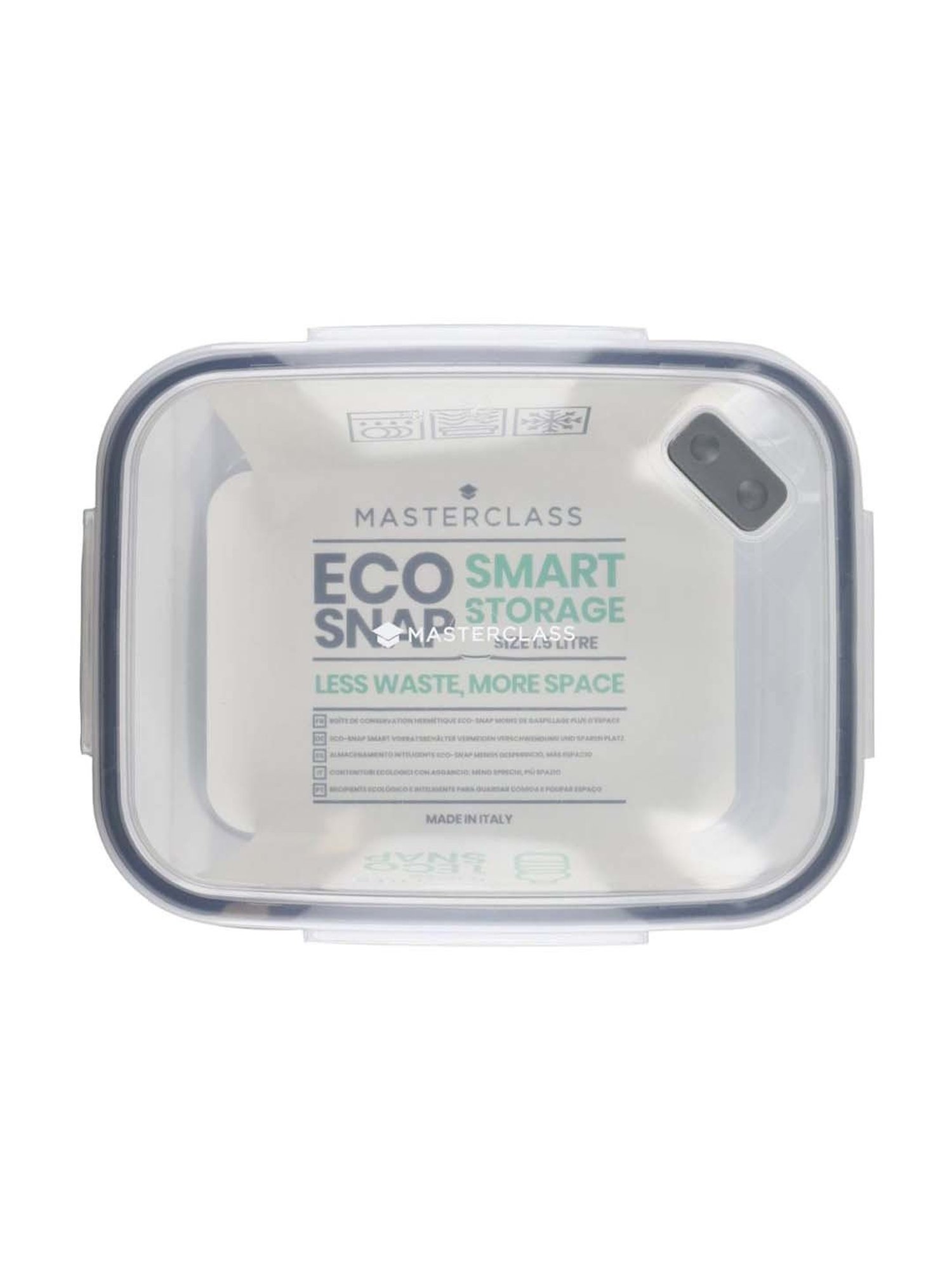 MasterClass Transparent Plastic Rectangular Food Storage Container (1.5 L)