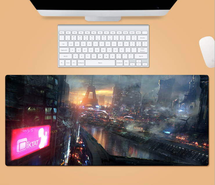 SA Cyberpunk 2077 Large soft Second element anime mouse pad game keyboard Non-slip Rubber sole Expand mouse pad(0.12&ldquo; x 31.80&rdquo; x 11.80&ldquo;) Suitable for PC/laptop/desktop computer desk Large mouse pad