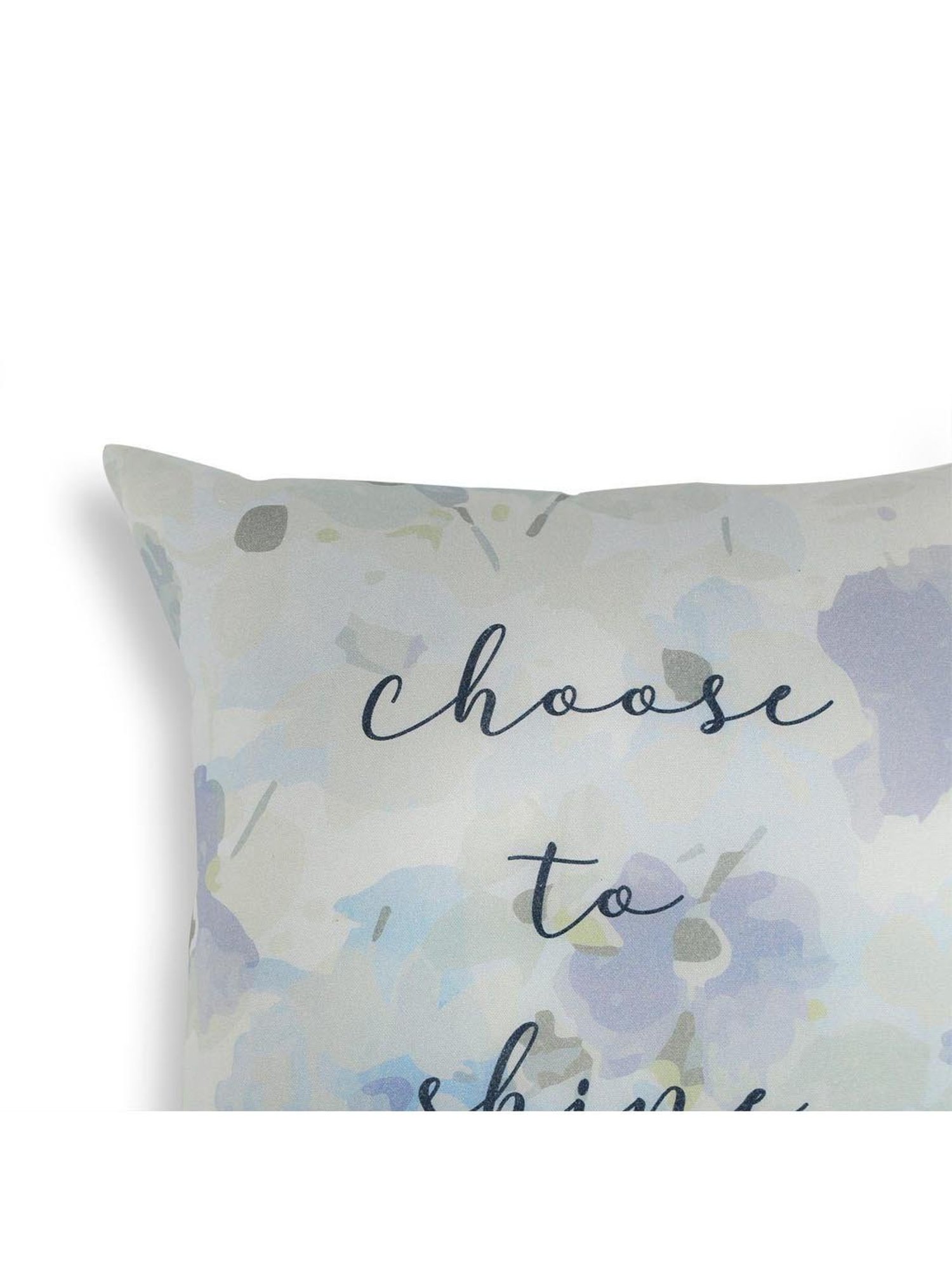 Home4U Aiden Grey & Blue Cotton Cushion Cover - Set of 1