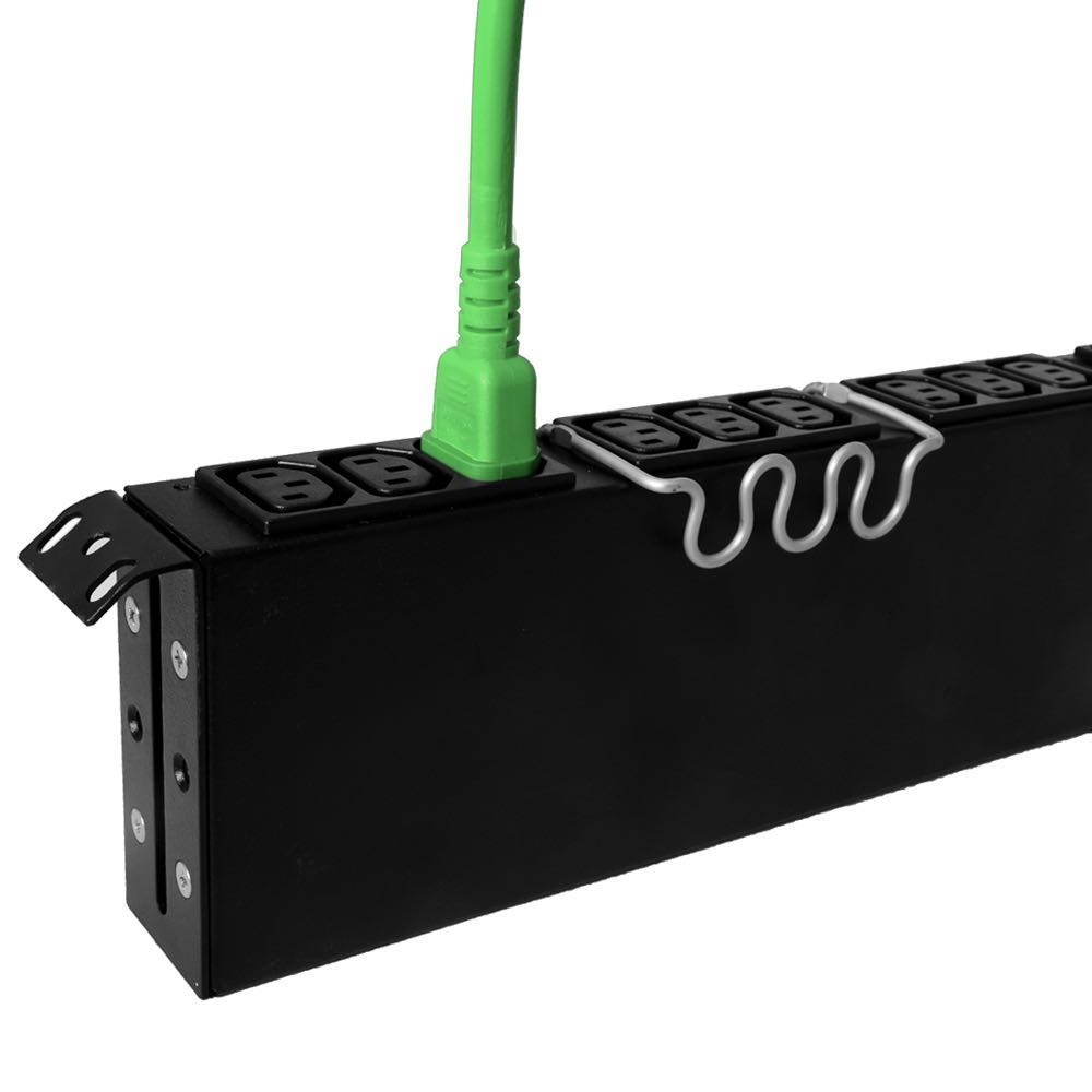 Ironbox C14 to C13 Connector Power Cord - 1 Foot - Blue - 10A/250V - 18/3 SJT - IBX-2817-01