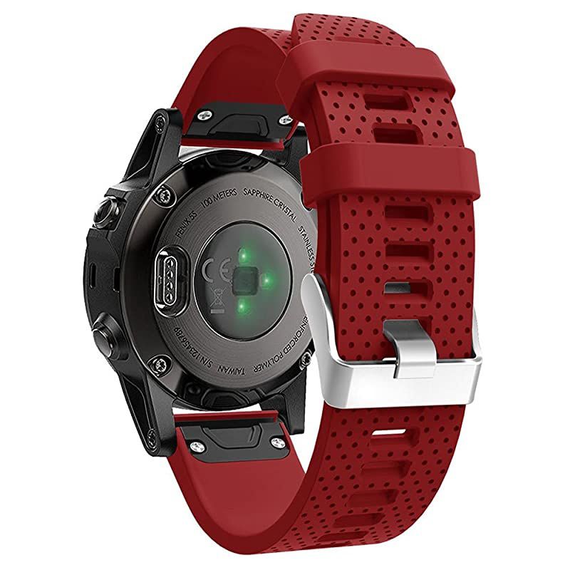 Band for Garmin Fenix 5S / Fenix 6S, Soft Silicone Replacement Watch Band Strap for Garmin Fenix 5S/Fenix 5S Plus/Fenix 6S/Fenix 6S Pro Smart Watch, Fit 5.31 inches-8.46 inches