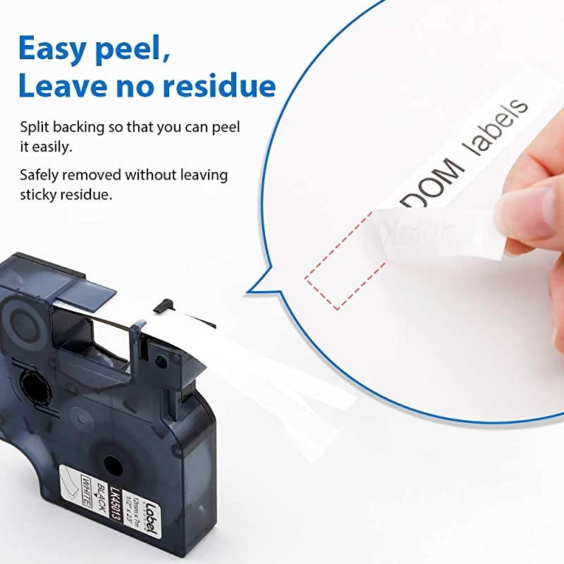 Compatible Label Tape Replacement for Brother Label Maker Tape TZe-251 TZe-151 TZe-451 TZe-651 24mm TZe Tape for P-Touch PT-D600 PT-P700 PTP750W PT2730 ( Clear, White, Yellow, Red, 4-Pack )