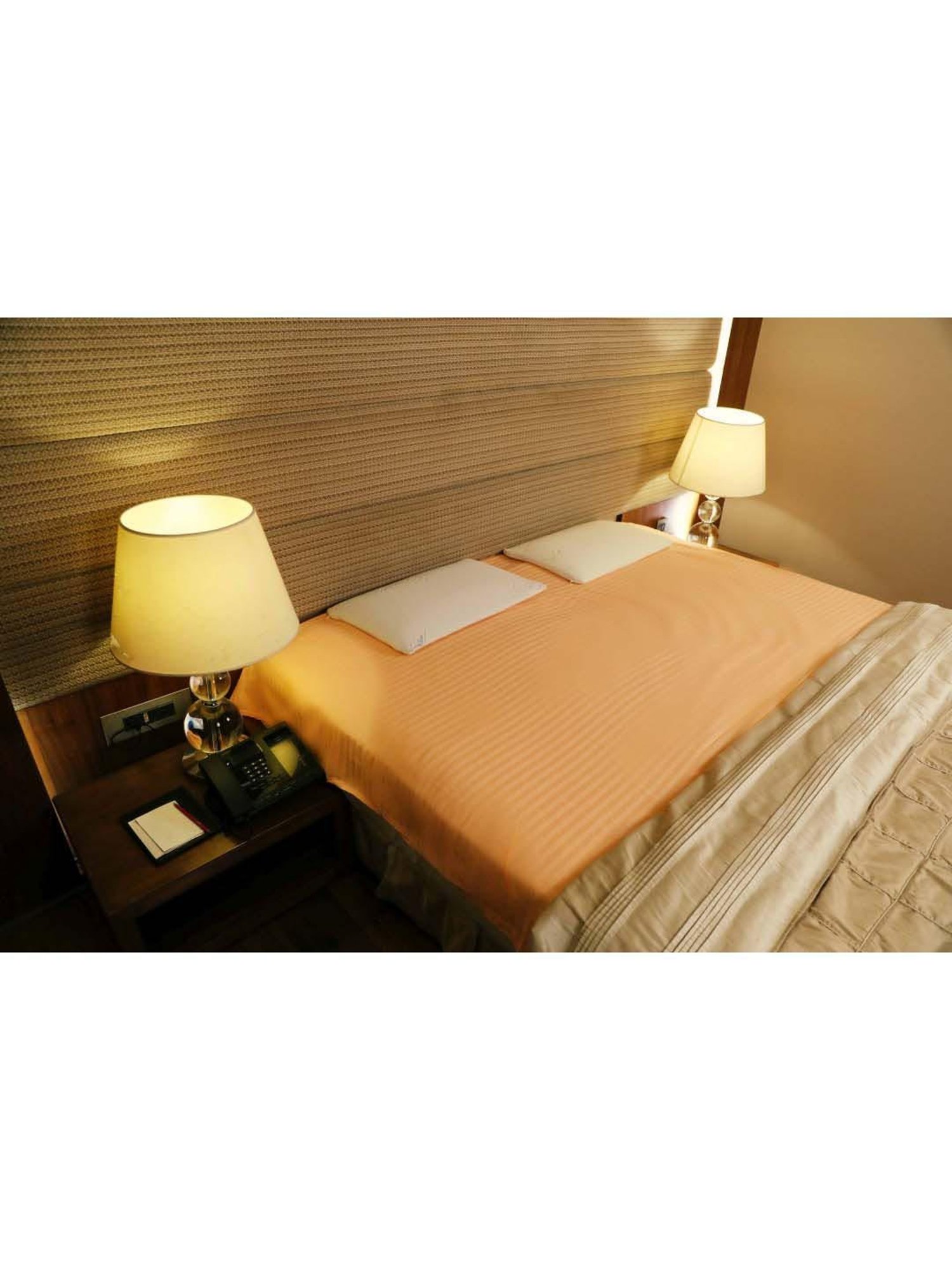 The White Willow White Ultra Slim Pillow with Cover - Set of 1