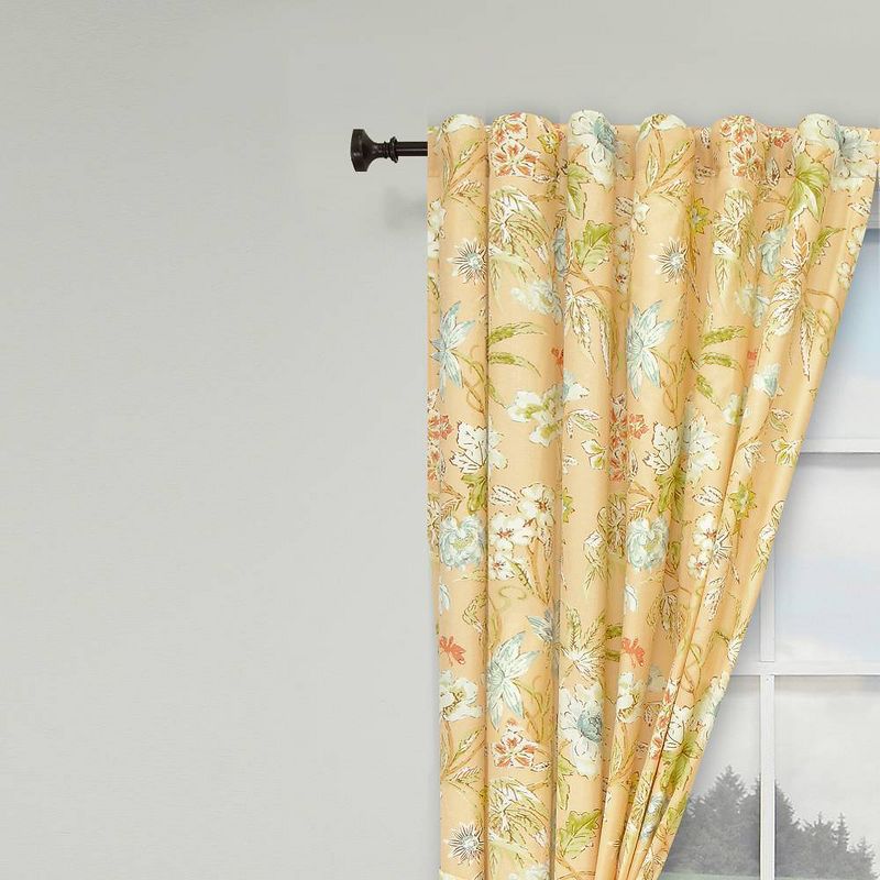 Set of 2 84"x100" Cape Lined Curtain Panel Coral - Waverly