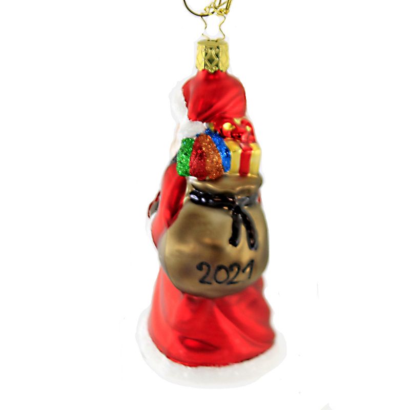 Inge Glas 5.0" Christmas At Heart Santa Ornament  -  Tree Ornaments