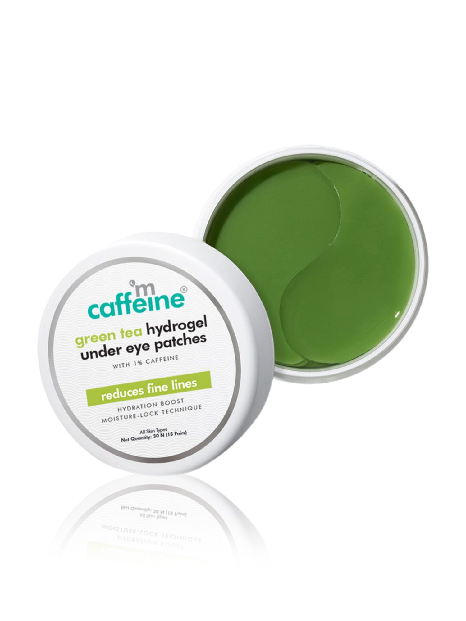 mCaffeine Green Tea Hydrogel Under Eye Patches - 15 Pairs