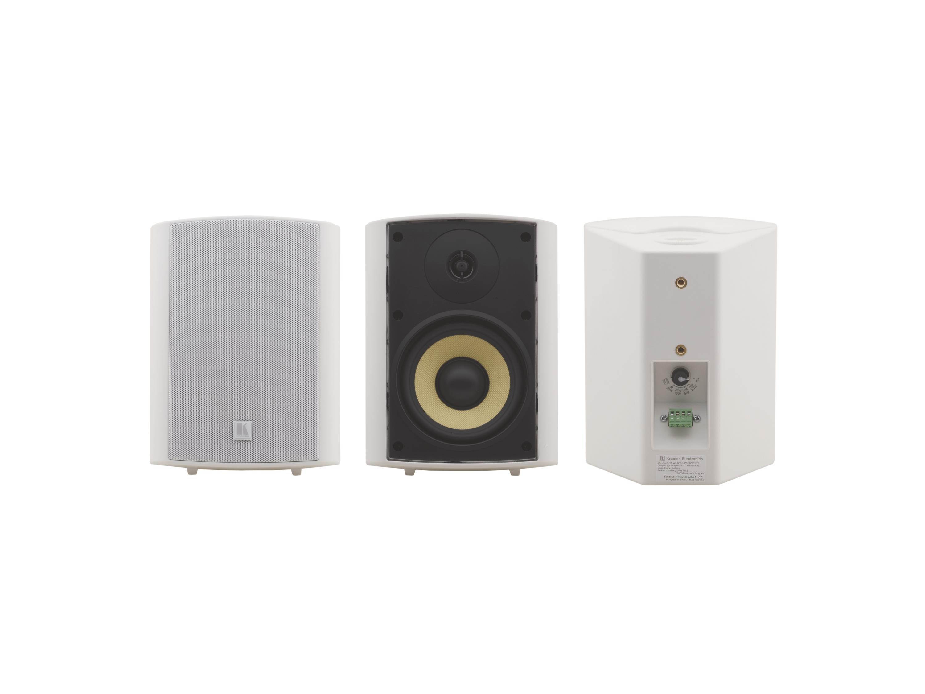 Kramer YARDEN 5-O(W) 5.25 inch On-Wall 2-Way Speakers/Made w Kevlar Woofers/White