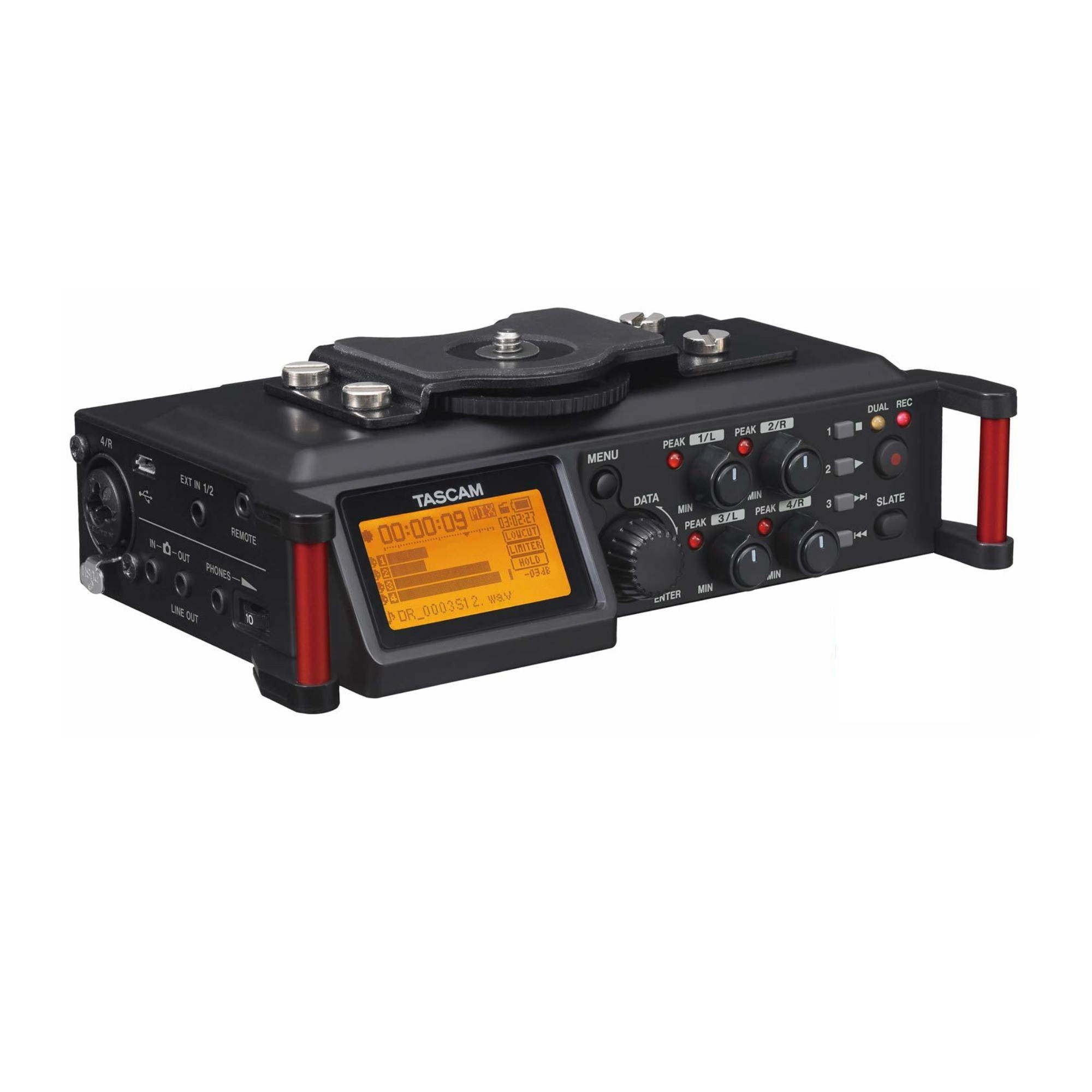 Tascam DR70D 4-Track Portable Recorder Bundle with SanDisk Card and Card Reader