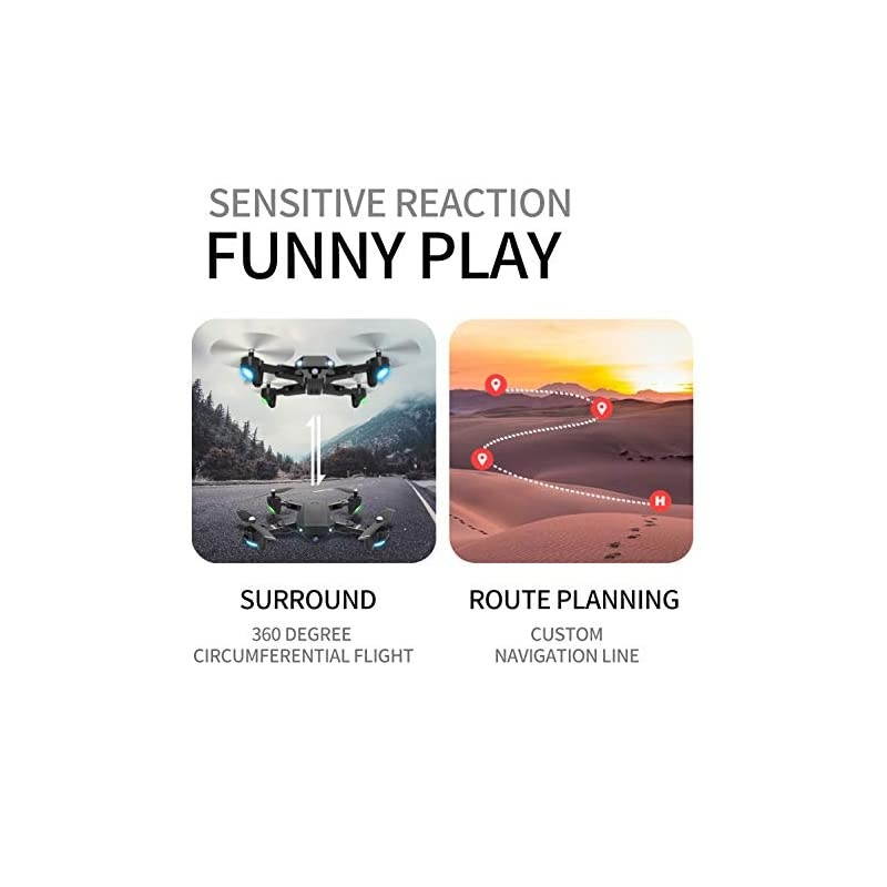 Camera 4K Foldable RC Quadcopters 1080P SX20 2.4GHz Remote/Phone/Tablet Controlled RTF Multirotors with 120&deg; Wide-Angle Full HD Camera Video Headless RTH 360&deg; Flip Father's Day Gifts