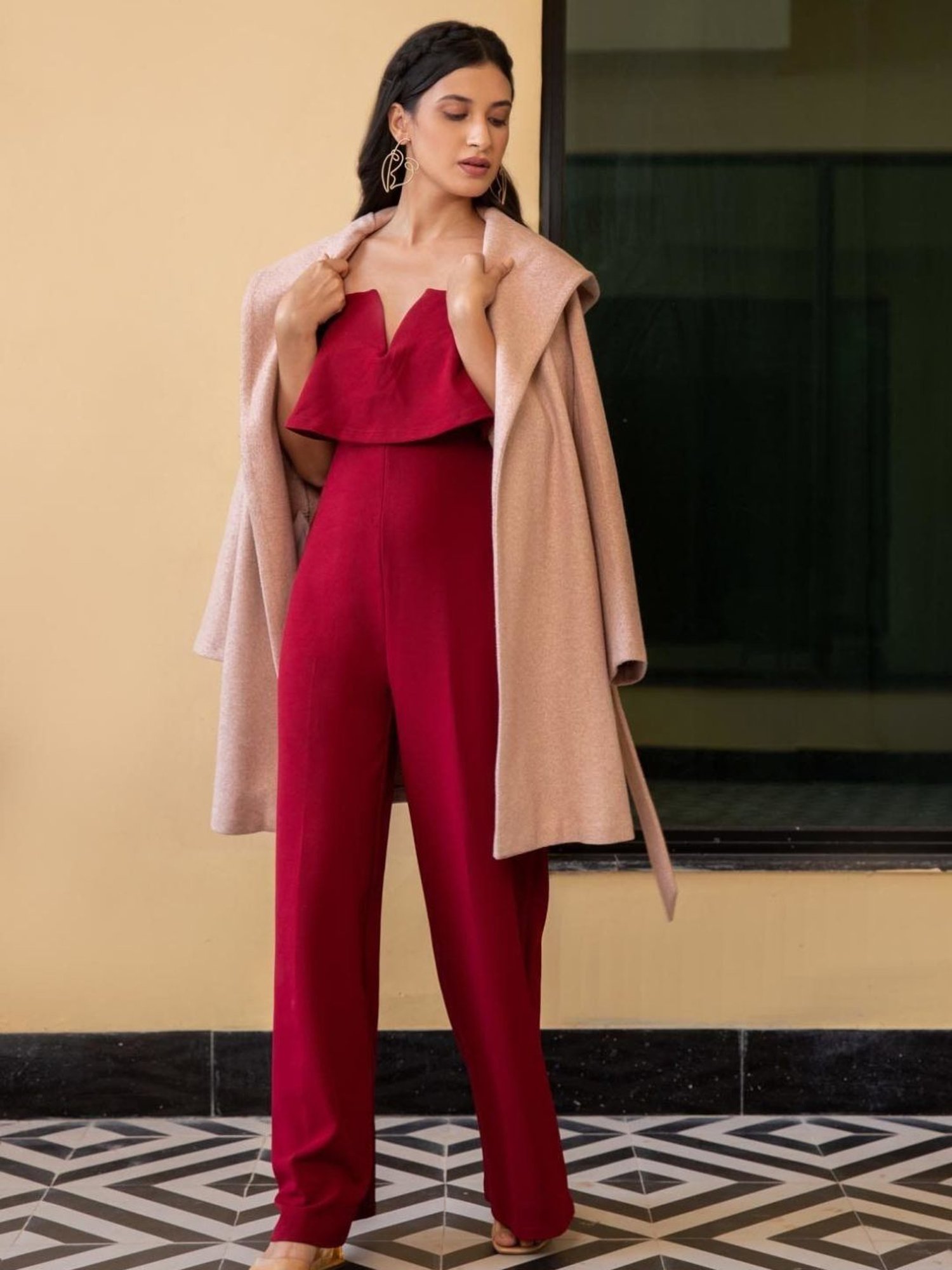 BInfinite Pink Suede Overcoat