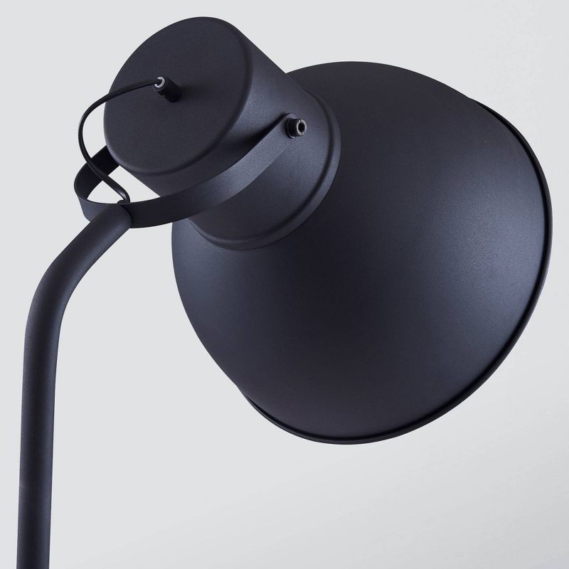 70.8" Erin Metal Floor Lamp with Adjustable Shade Black - Versanora