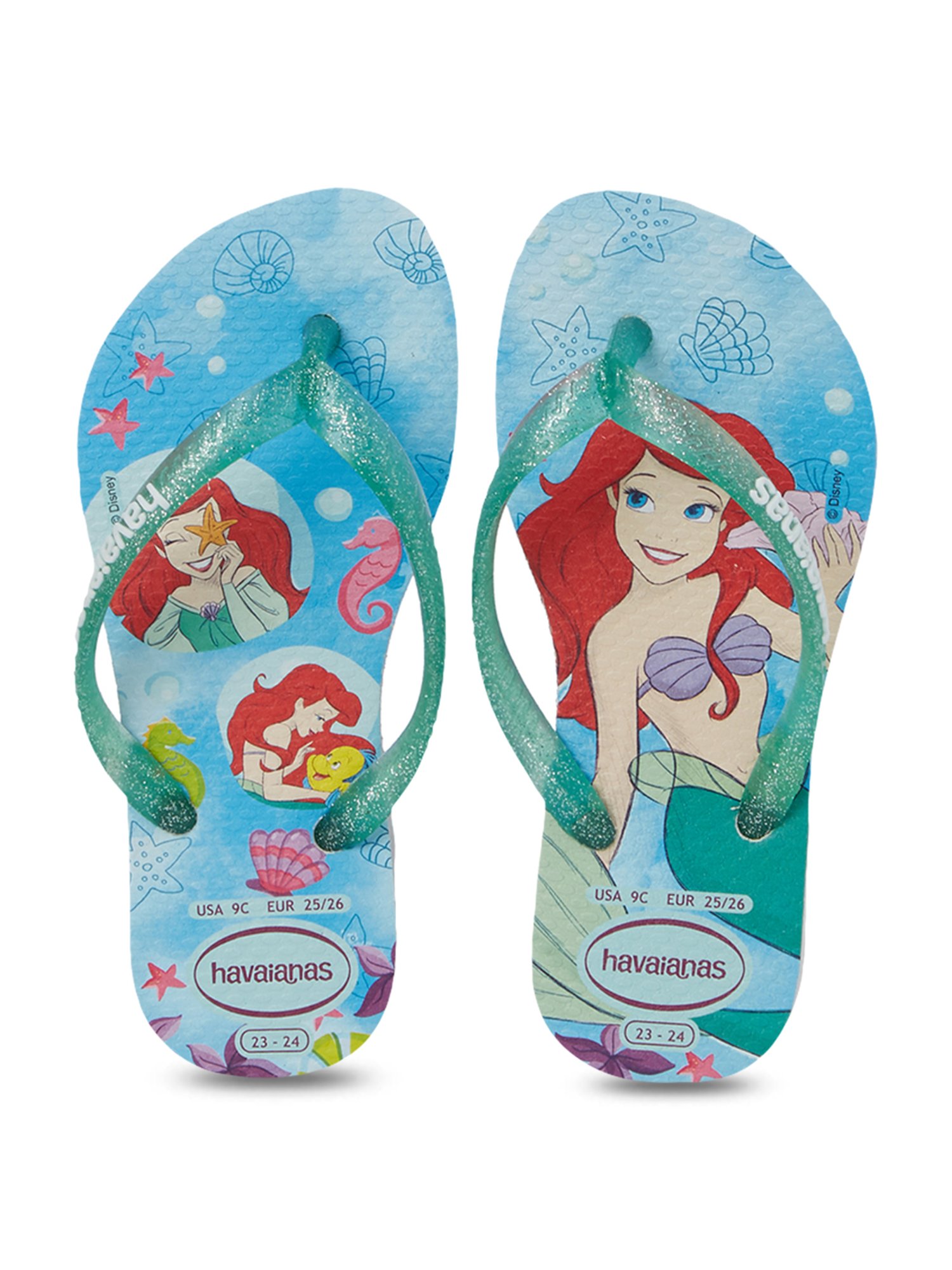 Havaianas Kids Slim Disney Princess Blue Flip Flops
