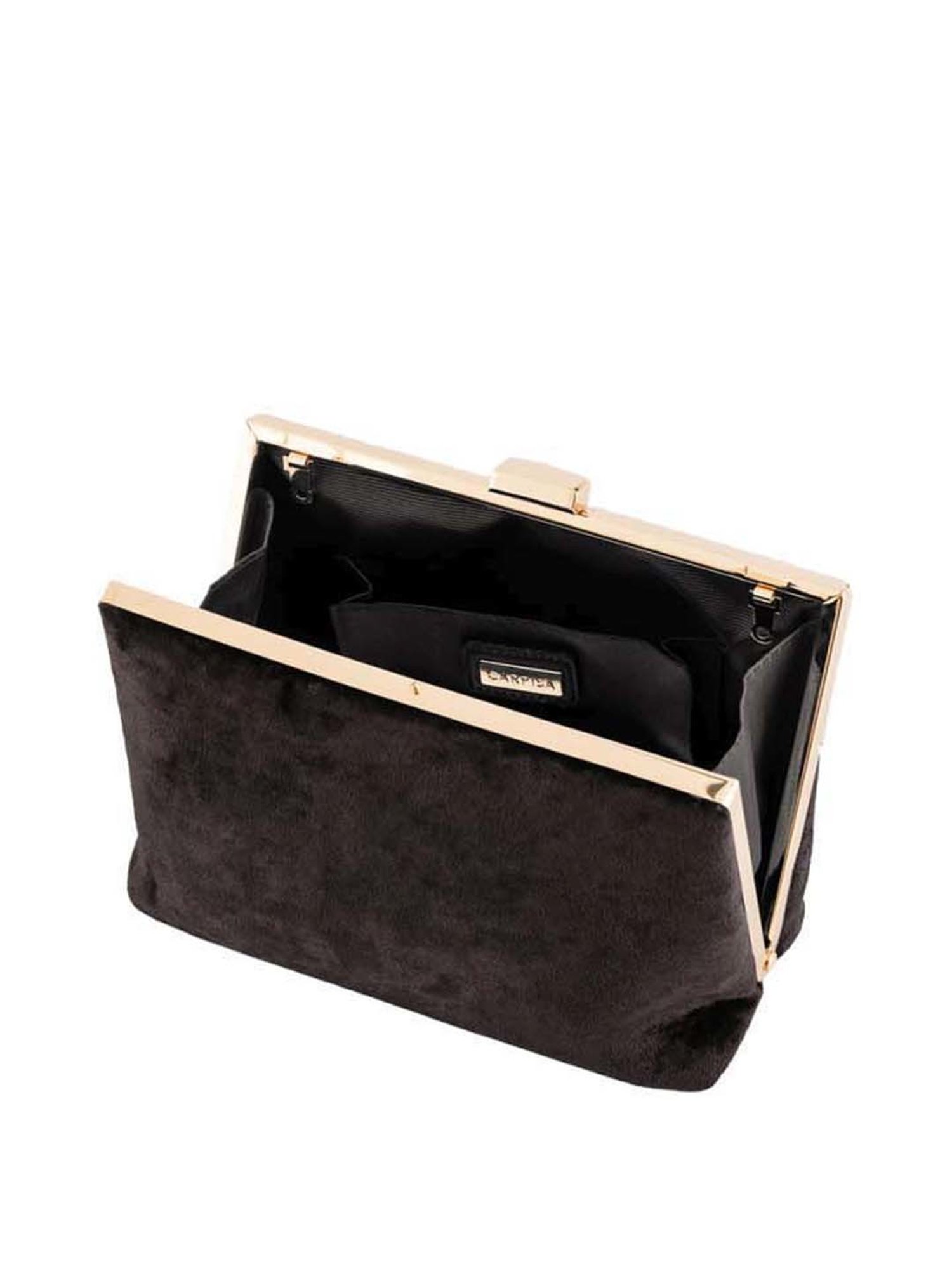 CARPISA Black Velvet Clutch