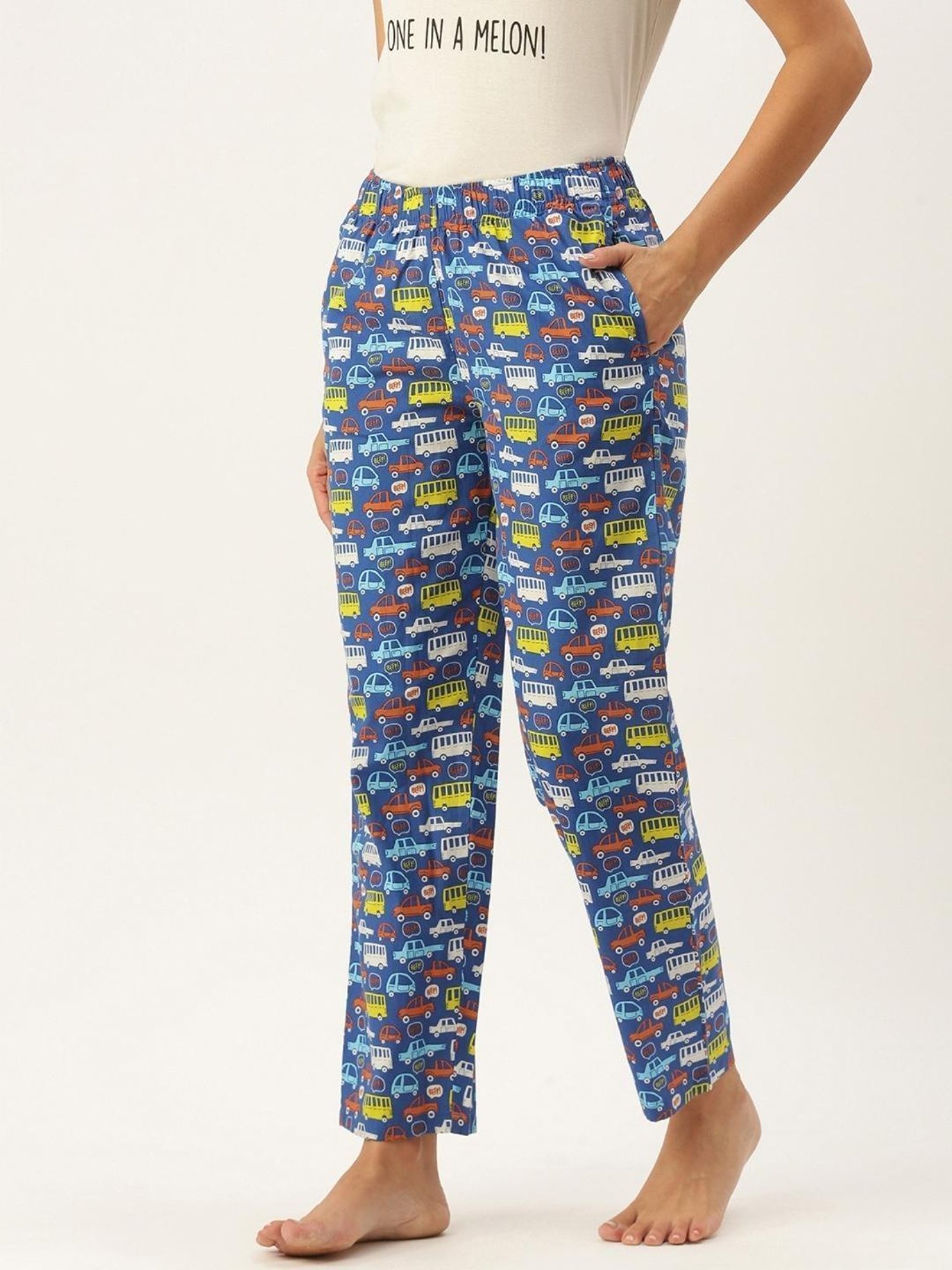 Clt.s Navy Printed Pajamas