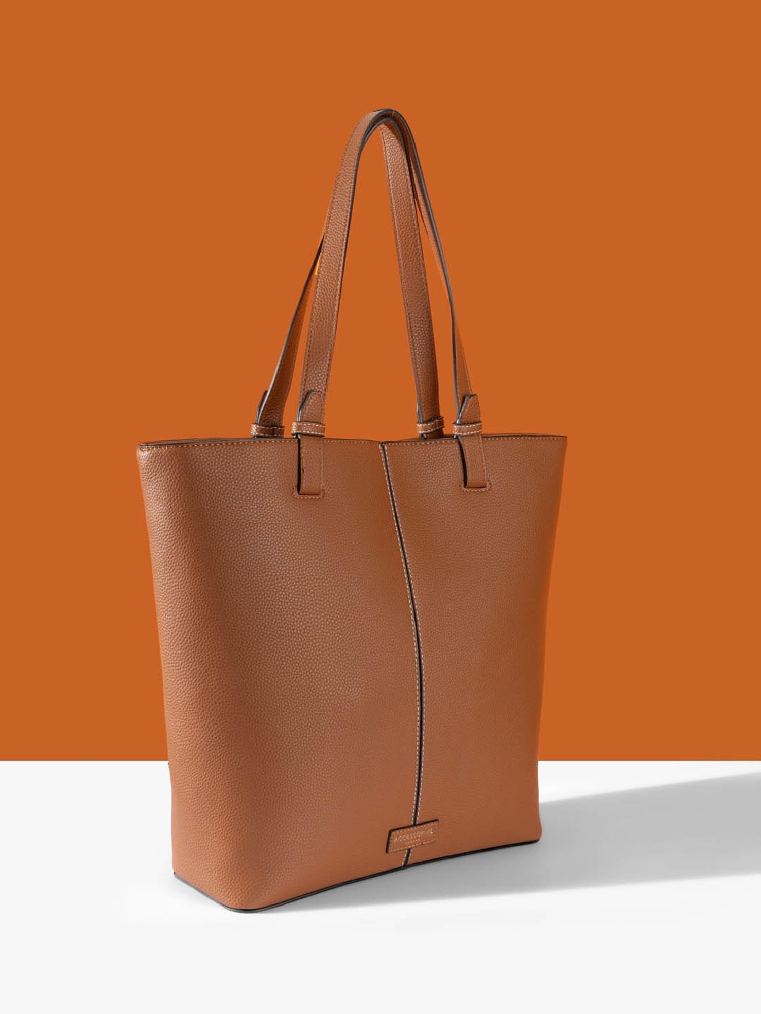 Call It Spring Black Combo Solid Large Tote Handbag