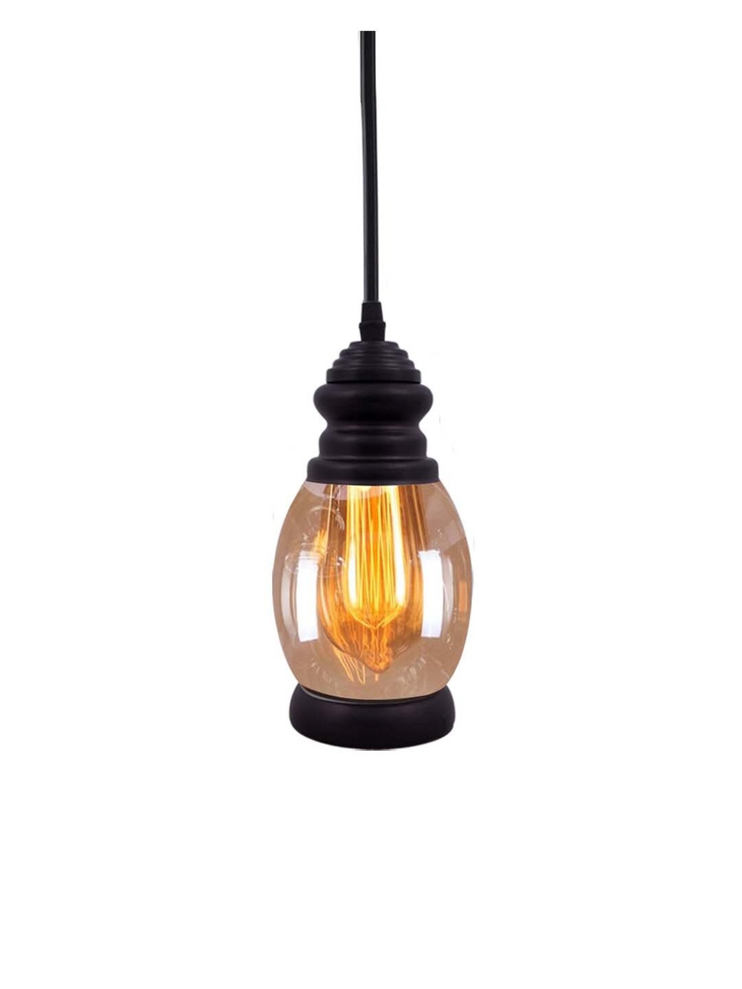 16" Glass/Metal Jasmine Tiffany Style Semi Flush Mount (Includes Energy Efficient Light Bulb) Cream - JONATHAN Y