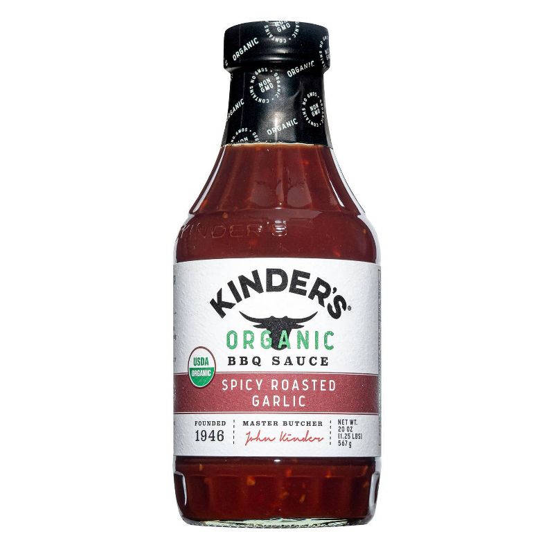 Kinder's Organic Spicy Roasted Garlic BBQ Sauce - 20oz
